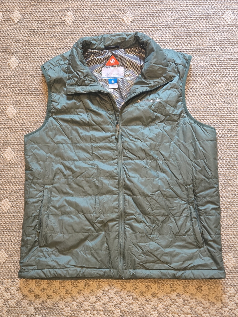 Columbia Mens Omniheat Vest Packable Outdoor Travel L